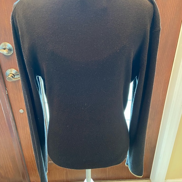 2 Piece Finity Studio s/m Black tank & sweater with Golden Tan trim - Picture 5 of 9